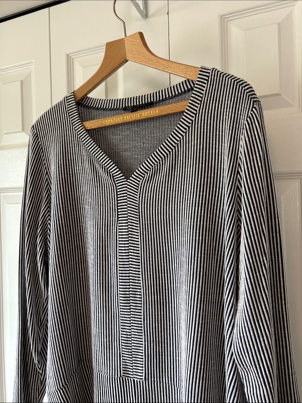 Vintage Navy And White Striped Tunic Top